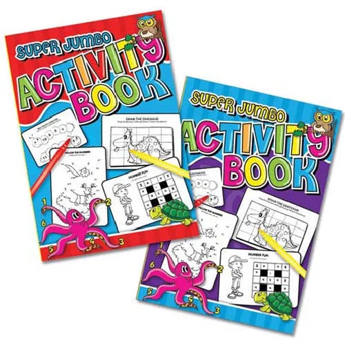 A4 Super Jumbo Activity Book - Assorted Kids Crafts Drawing Puzzles