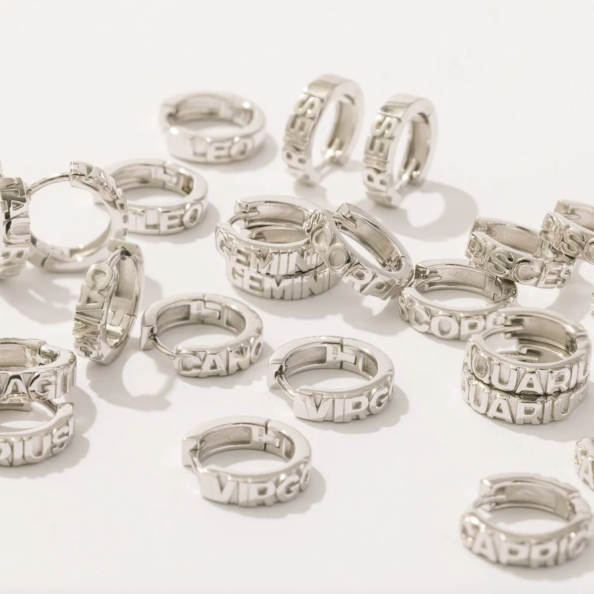 Capricorn Huggie Hoop Earrings