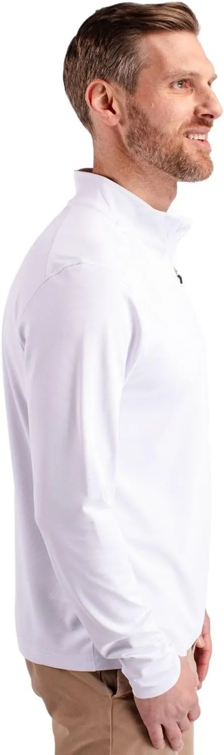 Cutter & Buck Men's Long Sleeve Virtue Eco Pique Recycled Quarter Zip Overknit