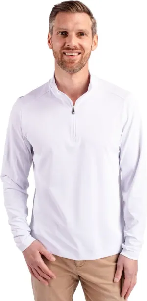 Cutter & Buck Men's Long Sleeve Virtue Eco Pique Recycled Quarter Zip Overknit