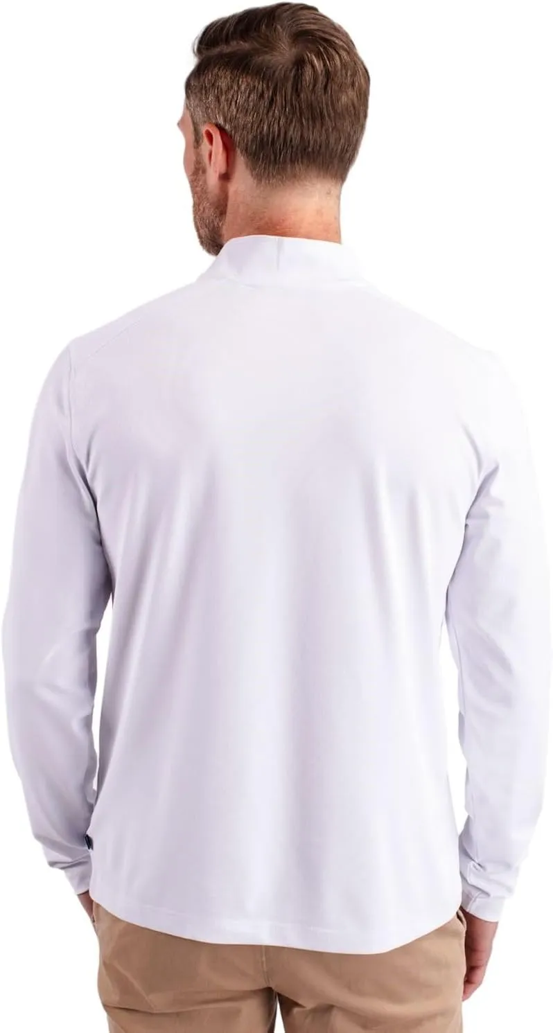 Cutter & Buck Men's Long Sleeve Virtue Eco Pique Recycled Quarter Zip Overknit