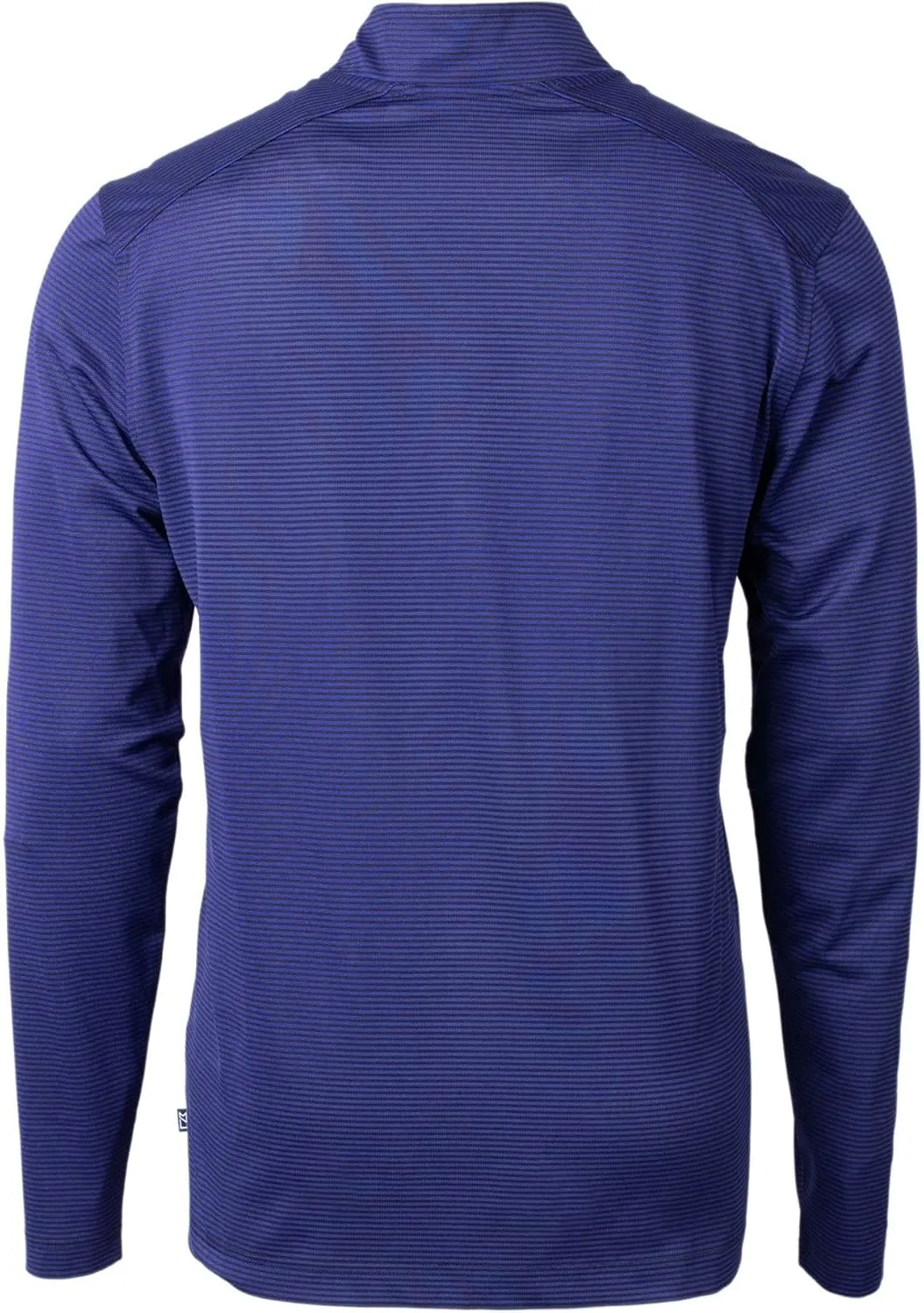 Cutter & Buck Virtue Eco Pique Micro Stripe Recycled Mens Big & Tall Quarter Zip