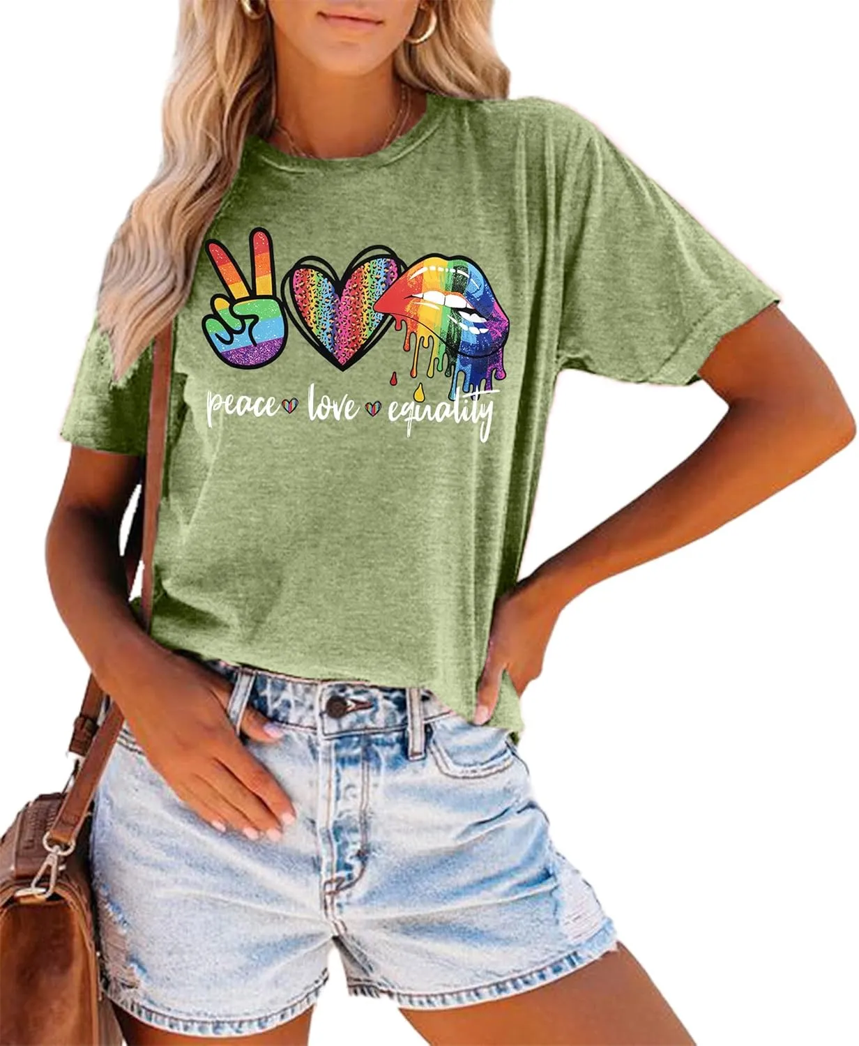 Enough Shirt Womens Inspirational Letter Rainbow Graphic Tshirt Gay Pride Casual Tee Tops