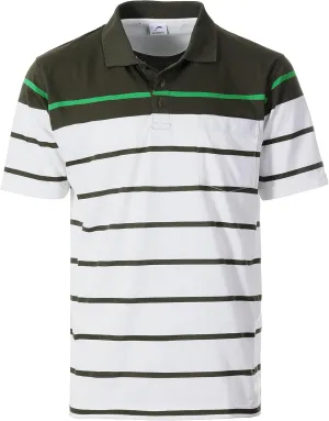 Gioberti Mens Single Stripe Polo Shirt with Pocket