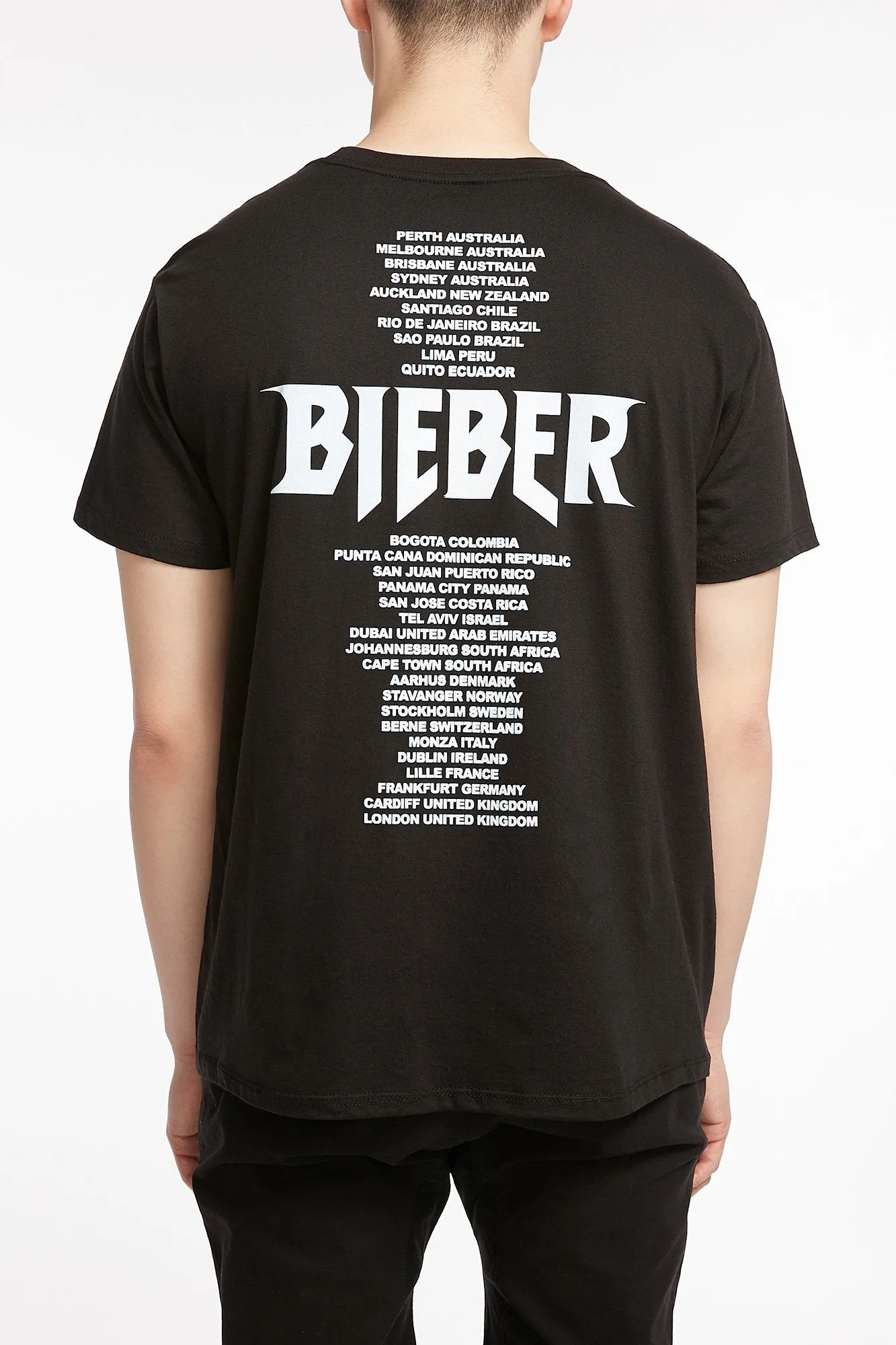 Guys Bieber Stadium Tour Short Sleeve Tee