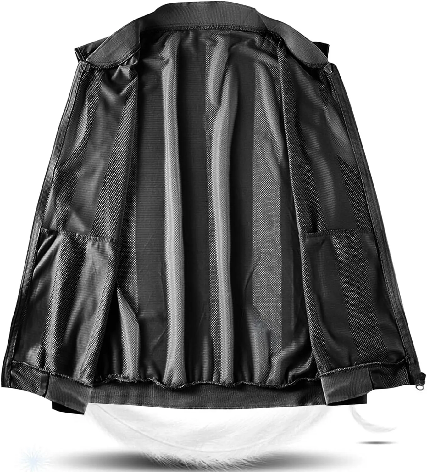 Men Summer Sleeveless Sun Protection Jackets Casual Lightweight Breathable Mesh Zipper Cycling Vest for Hiking Golf