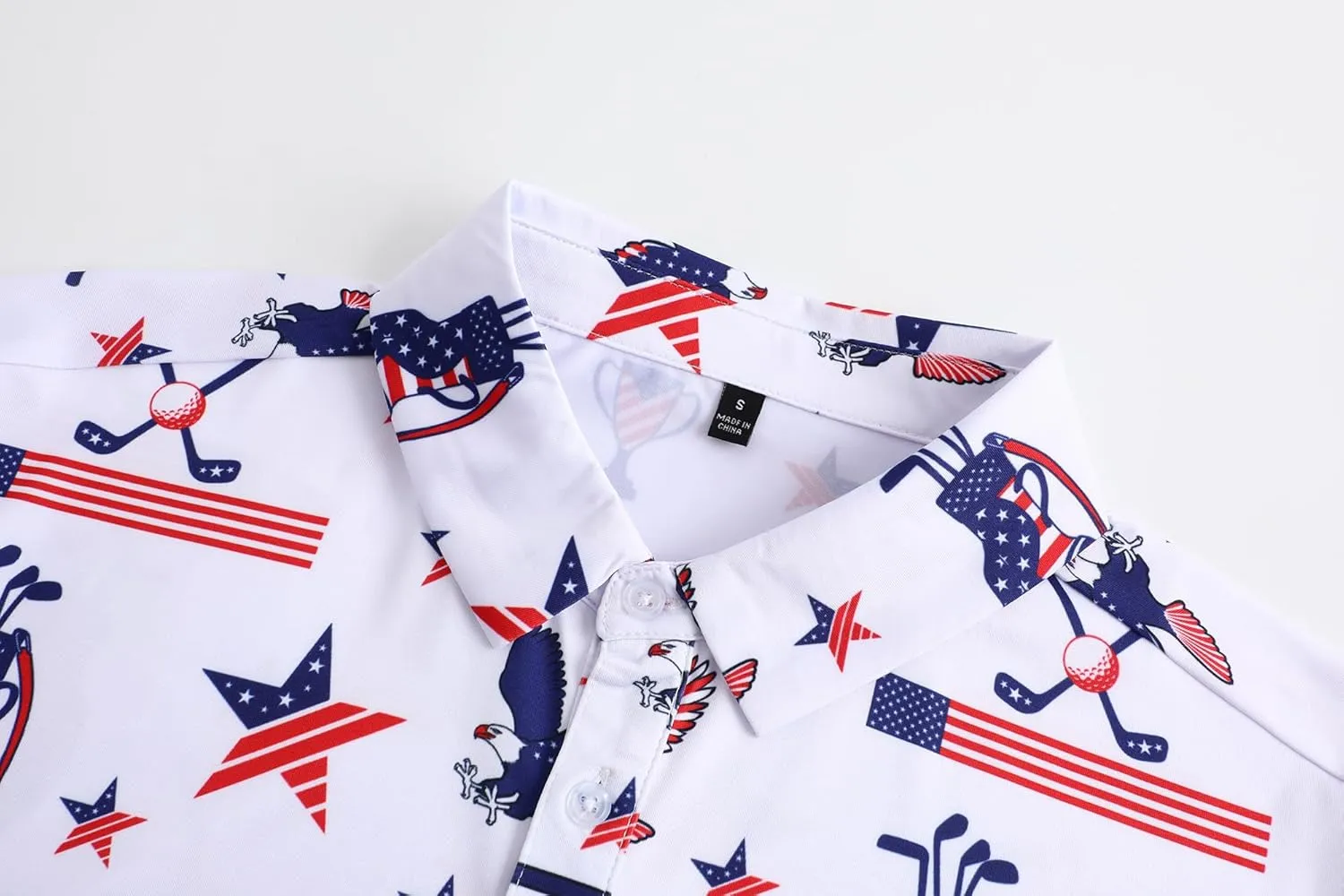 Mens Golf Polo Shirts Short Sleeve Moisture Wicking Dry Fit Performance Casual Funny Golf Polo Shirts for Men