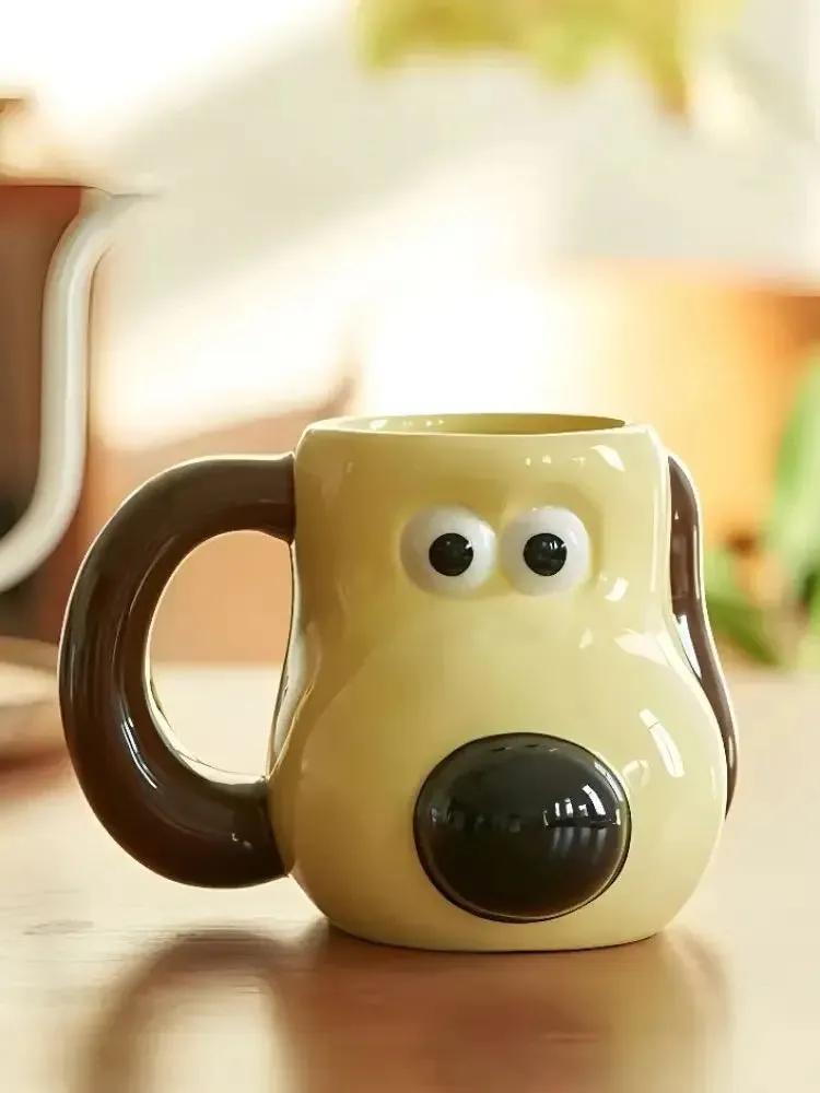 SINOTAO  -  Cartoon Dog Ceramic Mug Coffee Mug 20oz Large Capacity Fun Novelty Mug Breakfast Milk Cup Microwave-safe Gift For Friends