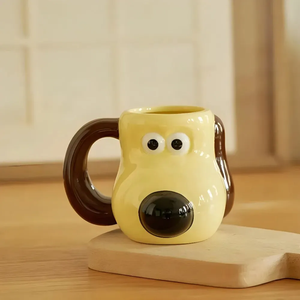 SINOTAO  -  Cartoon Dog Ceramic Mug Coffee Mug 20oz Large Capacity Fun Novelty Mug Breakfast Milk Cup Microwave-safe Gift For Friends