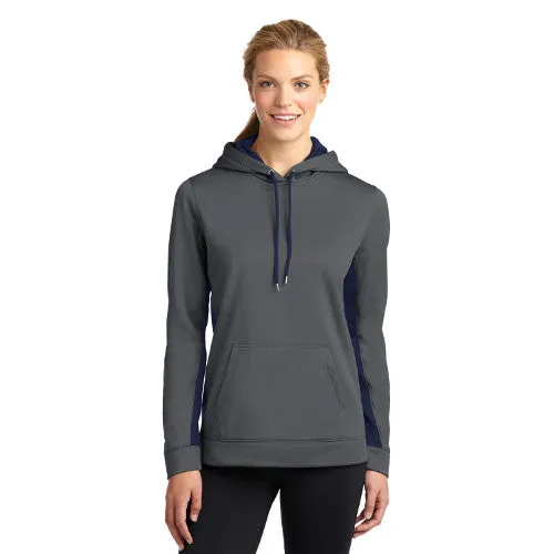 Territory Trl. Sport-Tek® Ladies Sport-Wick® Fleece Colorblock Hooded Pullover LST235