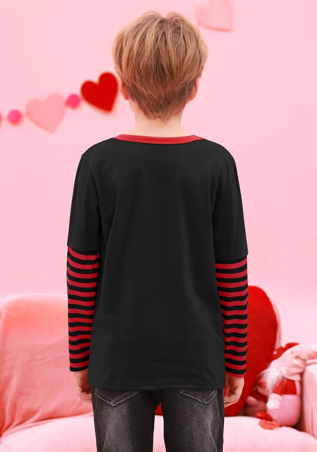 Unisex Kids St Patrick's Mardi Gras Stripe Patchwork Long Sleeve Carnival Shirt 4-14 Years