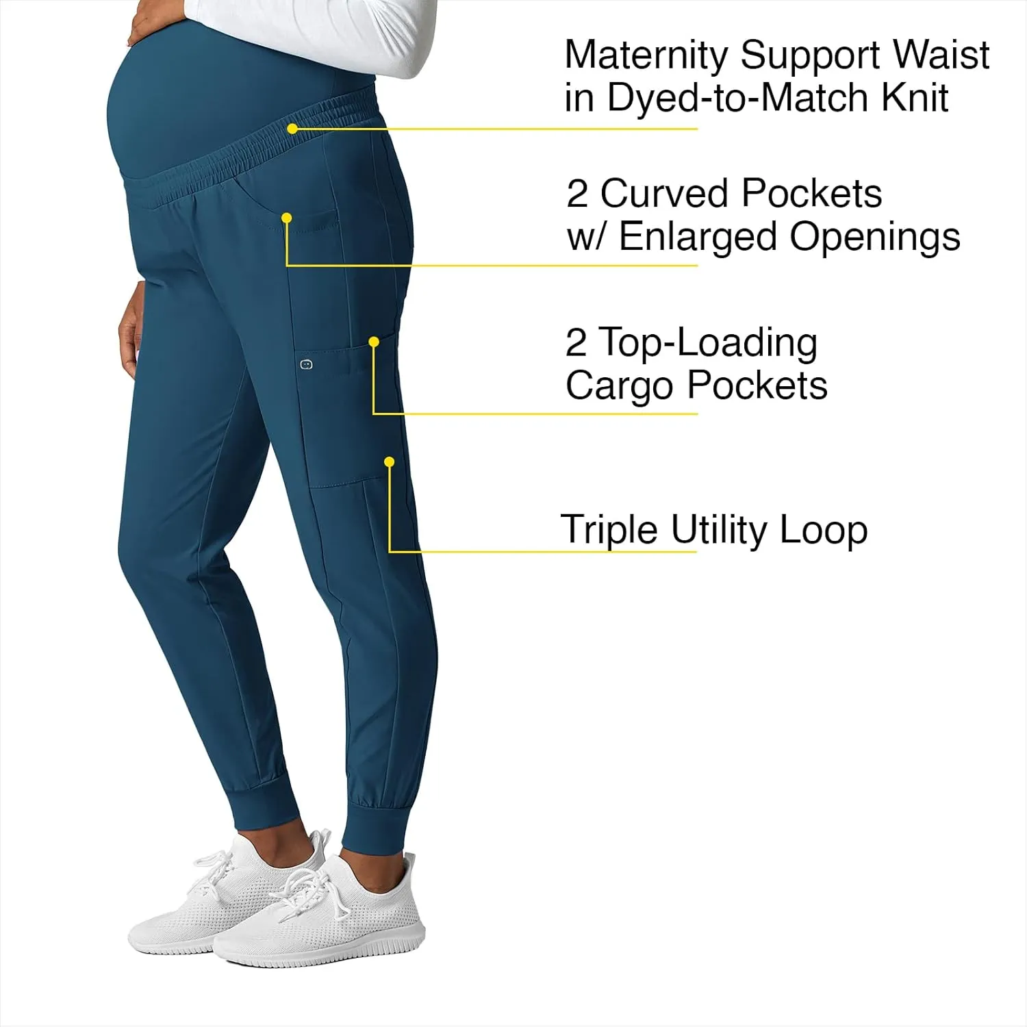 WonderWink Women's Maternity Jogger Scrub Pant